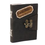 Nahkkaantega märkmik “Confessions” –18×13cm (100 lehte)