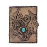 Nahkkaantega märkmik “Draakonid ” –17.5×12.5x3cm (200 lehte)